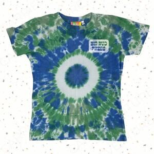 Big Bud Press Short Sleeve Tee Blue Green Ocean Mermaid Tie Dye Unisex Size XXS